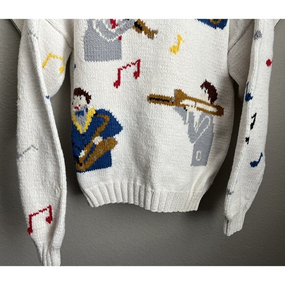 Peter Elliot Women's M? Musician Musical Notes Cotton Sweater *READ* - Picture 3 of 13